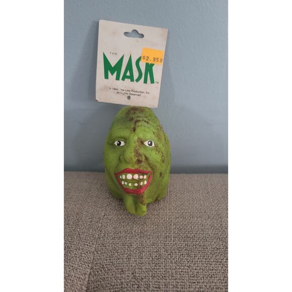 1994 The Mask Suction Cup Latex Head Topstone #5710 Vintage Movie Promo Rubber - Picture 1 of 4